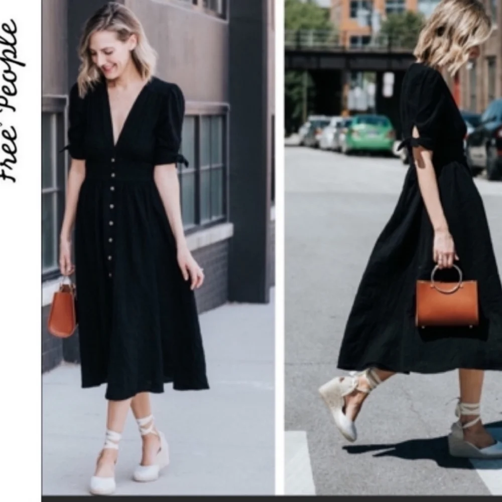 NWT Free People Boho Midi shirt dress